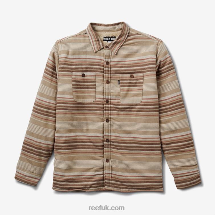 Almond Milk 2286N590 Toro Long Sleeve Sherpa Jacket Reef Men - Image 4