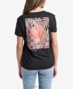 Caviar 2286N281 Stacked Short Sleeve Relaxed Tee Reef Women