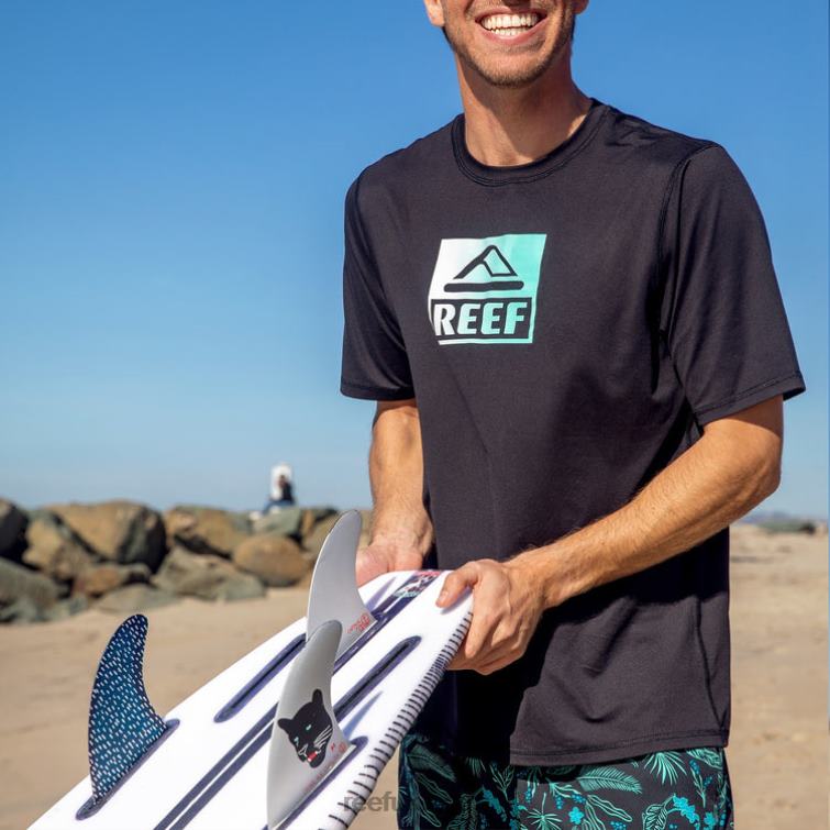 Caviar 2286N582 Rodeo Short Sleeve Loose Fit Rash Guard Tee Reef Men - Image 2