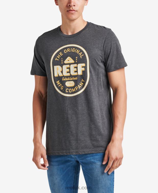 Charcoal Hthr 2286N601 Clark Slub Short Sleeve Tee Reef Men - Image 1
