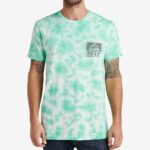 Electric Green 2286N618 Wellie Short Sleeve Tie Dye Tee Reef Men