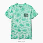 Electric Green 2286N618 Wellie Short Sleeve Tie Dye Tee Reef Men - Image 4