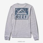 Heather Grey 2286N586 Wellie Long Sleeve Tee Reef Men - Image 4