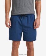 Insignia Blue 2286N669 Fields Elastic Waist Walk Shorts 17" Reef Men