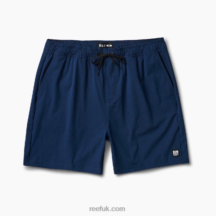 Insignia Blue 2286N669 Fields Elastic Waist Walk Shorts 17" Reef Men - Image 3