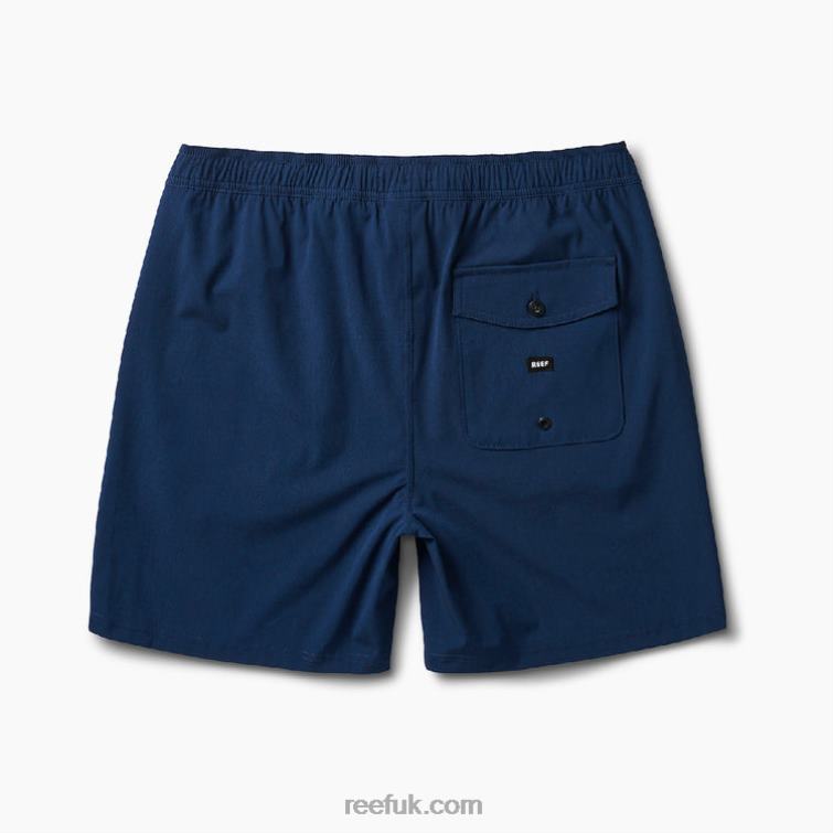 Insignia Blue 2286N669 Fields Elastic Waist Walk Shorts 17" Reef Men - Image 4