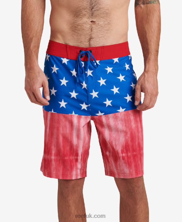 jester_red_2286n687_razzle_board_short_20_reef_men.jpg Jester Red 2286N687 Razzle Board Short 20" Reef Men - Image 1