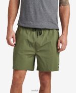 Olivine 2286N714 Fields Elastic Waist Walk Shorts 17" Reef Men