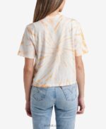 Peach Tie Dye 2286N273 Say Please Short Sleeve Crop Tee Reef Women - Image 2