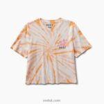 Peach Tie Dye 2286N273 Say Please Short Sleeve Crop Tee Reef Women - Image 3