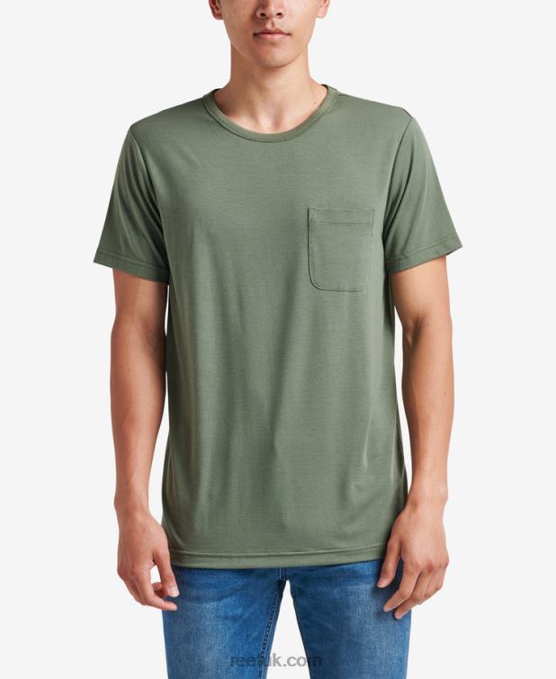 Thyme Green 2286N588 Smith Short Sleeve Pocket Knit Tee Reef Men - Image 1